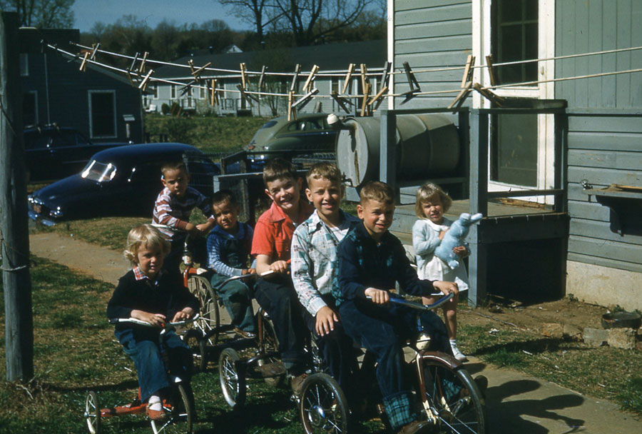 Even though I rode a bike at a young age, I knew I was a girl. Check out the footwear.