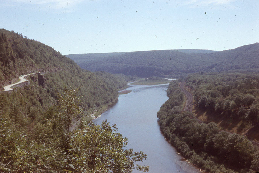 The winding Hawk's Nest Road overlooking a river and a railroad, offered the sort of scenic drive my Dad loved best.