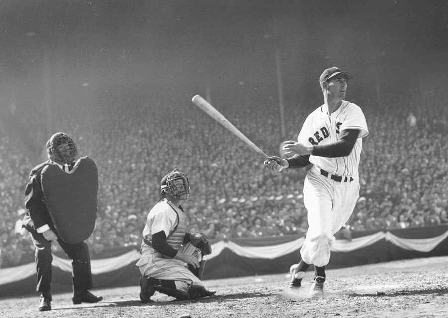 One of the greatest hitters of all time and a true hero besides, Ted Williams played for the Boston Red Sox for 19 years.